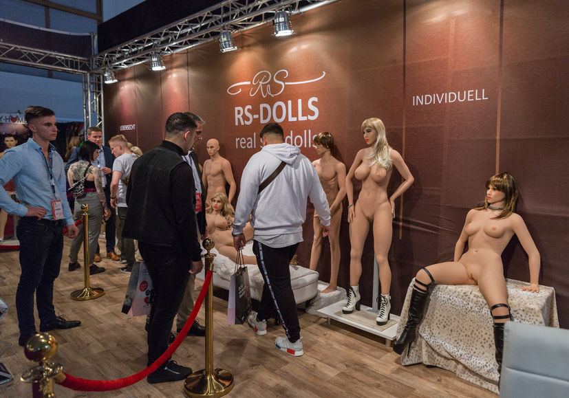 Venus erotic trade fair in Messe hall, Berlin, Germany.